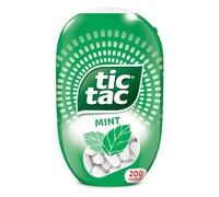 Tic Tac Menta - Caramelle con Finissima Copertura di Zucchero e un Fresco Ripieno Gusto Menta, Senza Glutine, Confezione da 200 Confetti