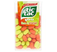 Tic Tac Pastiglie aromatizzate, gusto lime & arancia - La confezione da 100, 49g