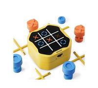 Tic Tac Toe Bolt Game, 3-in-1 Handheld Puzzle Game Console, Portable Travel Games for Educational and Memory Growth, Fidget Toys Games for Kids and Ad