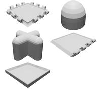 Tic Tac Toe Game Box with Nesting Cups - Portable 3D Printed Board Game Set
