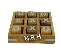 Tic Tac Toe gioco di famiglia in legno naturale