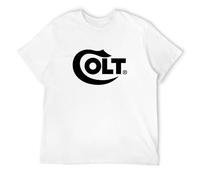 TICABIN Colt Firearms Rifle Pistol Mens T-Shirt Casual Cotton Unisex White Tee Tops M