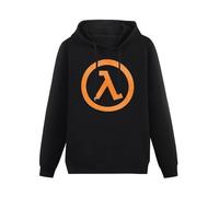 TICABIN Half-Life Gaming Mens Hoodies Casual Cotton Unisex Black Sweatshirts XL