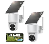 Tical Telecamera di sorveglianza da esterno Wi-Fi da 4 MP con batteria | Telecamere wireless per giardino e garage, registrazione continua 24/7 e angolo di visione a 355°, rilevamento di movimento