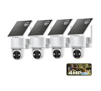 Tical Telecamera di sorveglianza da esterno Wi-Fi da 4 MP con batteria | Telecamere wireless per giardino e garage, registrazione continua 24/7 e angolo di visione a 355°, rilevamento di movimento