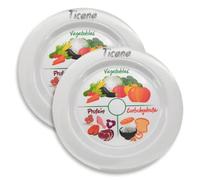 Ticana Piatti Dietetici - Piatto Dieta per Dimagrire - Guida alla Dieta del Ventre Piatto - 2x Piatti 10 Pollici per Controllo delle Porzioni