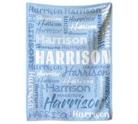 TICBIC Coperta Neonato Personalizzata, Coperta Personalizzata,Copertina Per Neonato Personalizzata Con Testo Del Nome,Coperta Personalizzata Di Compleanno,Regalo Di Natale