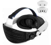 TicEaik Cinghia per la testa per Meta Quest 3/3S, per giochi VR sdraiati, sollievo dalla pressione, cinghia regolabile ultra leggera da 89,9 g, design ergonomico, accessorio pieghevole Elite Strap