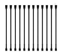 Ticeed 12PCS 4 pin PWM Cavo Ventola Cavo di Prolunga Ventola Cavo di Prolunga Connettore Alloggiamento Manicotti Intrecciati Maschio a Femmina per Ventola per Chassis CPU Computer (26,5 cm)