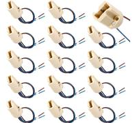 Ticeed 15 Pezzi Portalampada G9, Basi per Lampade con Cavo Isol 2A/250V Supporti per Lampade Connettore Presa in Ceramica per Lampade Alogene LED CFL Neon