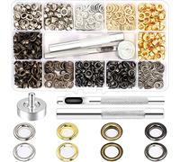 Ticeed 400pcs Occhiello Strumento Kit Grommet Metallo Strumento Installazione Dell'Occhiello Occhielli Grommet Rondelle Occhielli Metallici per Teloni Occhielli in Metallo Grommet Rondelle