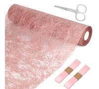 Ticeed Runner Tavola 30 CM x 20 M in Oro Rosa, Nastro per Matrimoni, Baby Shower, Natale, Halloween e Feste Compleanno - Decorazioni
