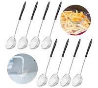 Ticeed Schiumarola Ragno in Acciaio Inox 8 Pezzi, Set Filtro per Friggere Schiumarola da cucina 8cm Resistente alle Alte Temperature Adatto al Filtraggio Frittura