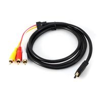 TICFOX Adattatore Cavo Cinch 3 RCA, Cavo Convertitore Video AV HD 1080P, per Televisori, HDTV, DVD, 1,5 m