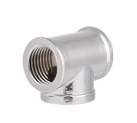 Ticfox Adattatore splitter per raccordo a forma di T a 3 vie con filettatura G1/4 Raccordo per raffreddamento ad acqua in ottone cromato per di raffreddamento ad acqua per