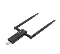 Ticfox Adattatore WiFi USB WiFi6E AX5400M Adattatore di rete wireless tripla banda 6GHz 5GHz 2.4GHz con doppia antenna 6dBi per PC Laptop Desktop 11 10
