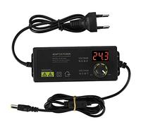 Ticfox Alimentatore regolabile da 3 a 36 V, universale, 60 W, 1,7 A, indicatore LED, regolatore di regolazione (da AC a DC 5,5 x 2,5 mm)