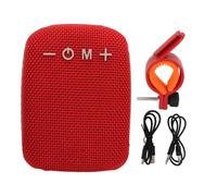 TICFOX Altoparlante Bluetooth ciclismo Altoparlante portatile wireless con staffa per bici Supporta la radio della scheda di memoria per gli sport all'aria aperta Ciclismo Mater (Rossa)