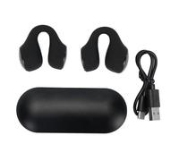 TICFOX Auricolari a conduzione ossea, senza fili, Bluetooth 5.3, a clip, resistenti al sudore, comodi per fitness, corsa, allenamento, con materiale in lega di alluminio e silicone per orecchie