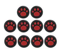 Ticfox Cat Thumb Grips Cover Joystick Rocker Tappo in silicone universale per e Lite Accessori gioco protettivi morbidi antiscivolo Set di 10 in più colori (Artigli rossi sul nero)