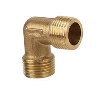 TICFOX Connettore di Rubinetto Angolato in Ottone, G3/8 Rapporto per Tubo di Angolo Destro Pompa di Ritegno Valvola Condattamento del Compressore del Gomito per Tubo di Tubo