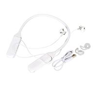 TICFOX Cuffie Bluetooth con archetto di alimentazione, display LED, riproduzione di schede di memoria, auricolari magnetici, cuffie con retroilluminazione RGB (bianco)