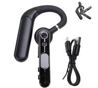 TICFOX Cuffie Bluetooth singole senza fili, per chiamate in vivavoce, per cancellazione del rumore AI, pulsante muto per guida, ufficio, lavoro