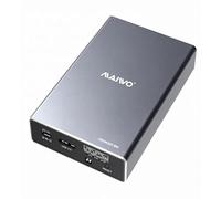 Ticfox Enclosure RAID a due alloggiamenti per SSD e HDD SATA da 2,5", USB 3.0 Gen 2 10 Gbps con UASP, RAID 0/1/JBOD/PM, 16 TB di capacità, enclosure per disco rigido esterno in alluminio