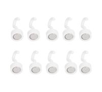 TICFOX Ganci magnetici, 10 pezzi, in plastica, ganci magnetici, robusti da crociera, supporto magnetico da 5 kg, mini extra forte per frigorifero, forno a microonde, barbecue (bianco)