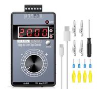 Ticfox Generatore di segnale di corrente e tensione, Generatore di segnali portatile Tensione ±0-5-10 V+ Corrente 0-4-20 mA Calibratore di sorgenti di segnali analogici per il debug di PLC e pannello
