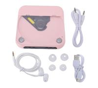 Ticfox Lettore CD portatile con doppi altoparlanti stereo Bluetooth 5 3 Batteria ricaricabile Qualità audio HiFi Display LCD Supporto CD AUX USB Riproduzione in loop di ingresso pe (Rosa)