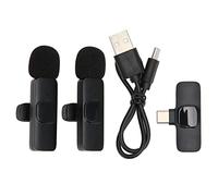 TICFOX Microfono lavalier wireless One Tows Two Plug and Play Mini microfono bavero con riduzione del rumore per la registrazione di streaming live YouTube TikTok Vlogger Podcas