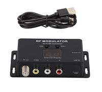 Ticfox Modulatore RF professionale PAL NTSC, convertitore da AV a RF a 21 canali per decoder DVR DVD, formati TV globali, materiale ABS