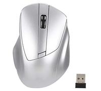 TICFOX Mouse per computer silenzioso wireless W12 USB 2.4G Design ergonomico Mouse per laptop ufficio ultra silenzioso con argento per uso domestico in biblioteca di lavoro