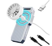 Ticfox NVMe M.2 USB 4.0 SSD Adattatore per alloggiamento con ventola, alloggiamento in alluminio, retrocompatibile con USB 3.2, fino a 8 TB per unità, adatto per computer e smartphone, senza attrezzi