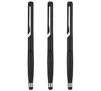 Ticfox Penna stilo touch screen 3 pezzi Stilo morbido capacitivo per tablet Alta resistenza ai graffi Leggero portatile per dispositivi Android Nero 12,5 cm