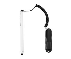 Ticfox Penna stilo touch screen capacitivo di ricambio universale, scrittura morbida, punta in silicone morbido per smartphone, tablet, bianco, nero, lega di zinco