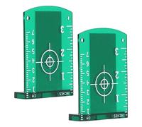 TICFOX Piastra Target Magnetica L-aser, Piastra Target L-aser da 2 Pezzi Piastra di Livello Scheda Target Magnetica da Pavimento in ABS per Sostituzione, velocità di Lettura Rapida