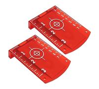 TICFOX Piastra target magnetica per pavimento, 2 pezzi Target Scheda target magnetica in plastica ABS ad alta visibilità per livellamento del pavimento e allineamento della