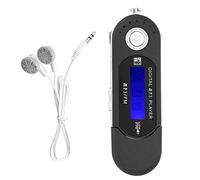 Ticfox Portatile Lettore Mp3, Mini Usb 2.0, Lettore Mp3 Con Radio Fm e Cuffie, Schermo LCD, Spegnimento Automatico (Nero)