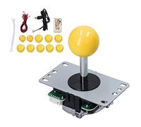 Ticfox QM070901 Game Joystick Kits Zero Delay Encoder Board 10 Tasti Joystick USB DIY Kit per MAME PC Gaming XP Win7 Win8 Win10 (giallo)