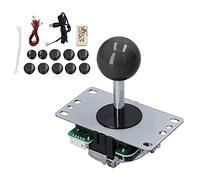 Ticfox QM070901 Game Joystick Kits Zero Delay Encoder Board 10 Tasti Joystick USB DIY Kit per MAME PC Gaming XP Win7 Win8 Win10 (nero)