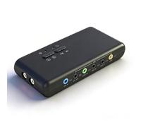 Ticfox Scheda audio esterna USB 7.1 a 8 canali USB Soundbox esterno digitale compatibile con 12 Mbps, suono surround dinamico 3D, compatibile con PC laptop desktop (nero)