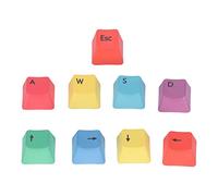 TICFOX Set di copritasti PBT Copritasti per tastiera meccanica personalizzati fai-te Design ergonomico Finitura opaca Tasti ESC durevoli con punta a freccia WASD per tastiere me