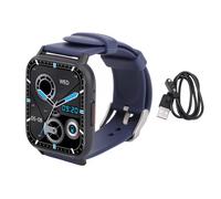 TICFOX Smartwatch, fitness tracker, schermo a colori full touch da 1,85 pollici, impermeabile IP67, con oltre 100 modalità sportive, tracker di attività per utenti di smartphone Android, nero (blu)