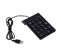 TICFOX Tastierino numerico USB, tastierino numerico Wired tastierino numerico digitale con 18 tasti, accessorio per tastiera portatile, Numpad Keypad per contabilità finanziaria, laptop, PC, netbook