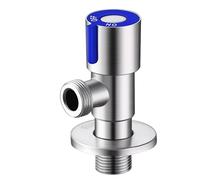 TICFOX Valvola Angolare in Acciaio Inossidabile, G1/2" per Acqua Calda e Fredda, Valvola di Intercettazione con Filettatura Interna per Collegamento Idrico a Parete, per Bagno e Cucina (Blu)