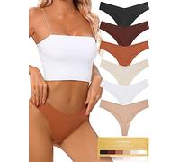 tichers Perizoma Senza Cuciture da Donna Senza Cuciture Perizoma a Vita a V Elasticizzato Traspirante Mutandine Sexy Biancheria Intima Confezione da 6, A-6 Pack 6 Colori, X-Large