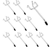 TiciKim 20 Ganci per Pannelli Forati, Ganci Metallo Pegboard per Espositori a Muro e Scaffalature da Negozio, 10cm
