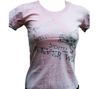 Ticila T-Shirt Don't Start With Me YOU'LL NEVER WIN ViP S/M 38 Donna Nero